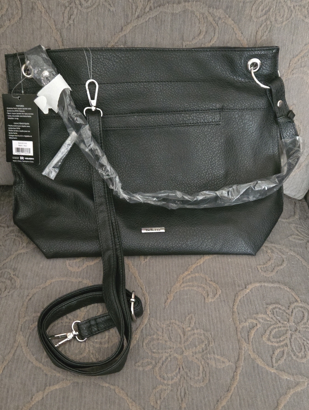 Black Women's Shoulder Bag by Bellezza NWT
